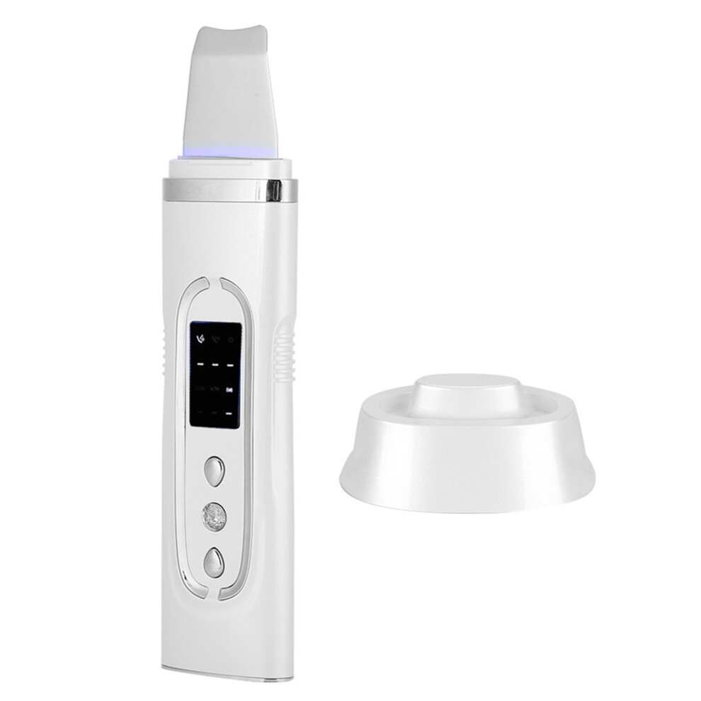 White Ultrasonic Skin Scrubber For Blackhead Removal, 2W, 400Mah