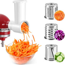 L'arme secrète du chef : accessoire trancheuse-râpe compatible lave-vaisselle pour robots pâtissiers KitchenAid, gain de temps en cuisine grâce