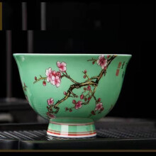 16cm Jingdezhen Porcelain Bowl with Luxury Enamel Plum Design, Retro Palace Chinese Rice Bowl