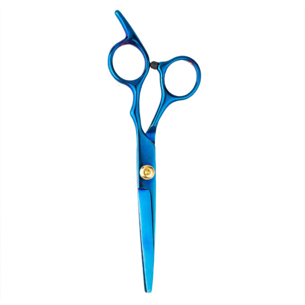 Gold Tone Hair Scissors, Stainless Steel Ergonomic Offset Handle Shears With Sharp Blade, Hollow-ground Concave Blade For Professional And Home Use