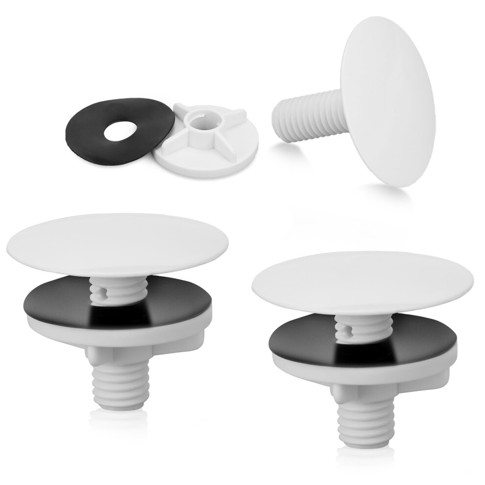 3 Pcs 2 Inch White Kitchen Sink Hole Cover Faucet Cap, Rustproof Leak Prevention Plug Stopper 9199774696784