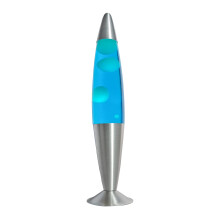 16 Inch Vintage Lava Lamp with White Wax and Blue Liquid, Stress Relief Light for Home Decor