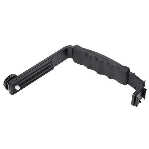 L-Shaped Flash Bracket For Photography Enthusiasts, Highly Precise CNC Technique Cold Shoe Mount With Padded Handle Dual L Shape Camera Flash Bracket 2