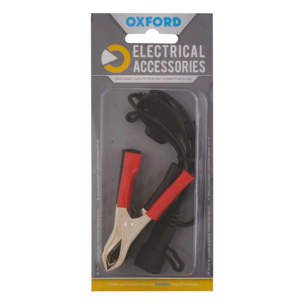 Oxford Crocodile Clips To Usa/Sae Connector (0.5Mtr Lead) 5030009017117