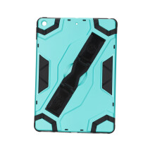 Hybrid iPad-cover til 10,2-tommer model, overlegen materialekonstruktion med stødsikre lag, holdbar beskyttende skal med indbygget stativ og håndtag