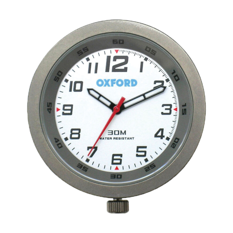Oxford Clock-Titanium Case & Face White 5030009032189