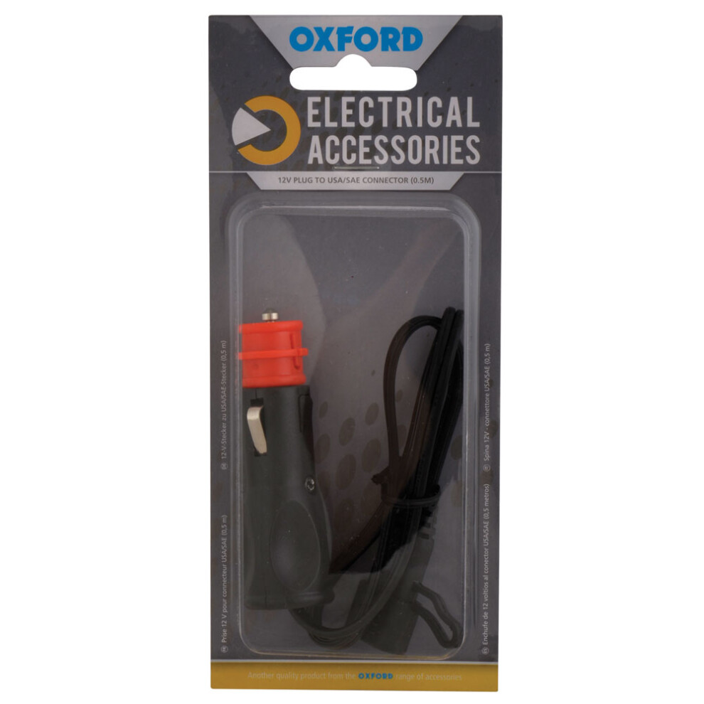 Oxford 12Vplug To Usa/Sae Connector (0.5Mtr Lead) 5030009017131