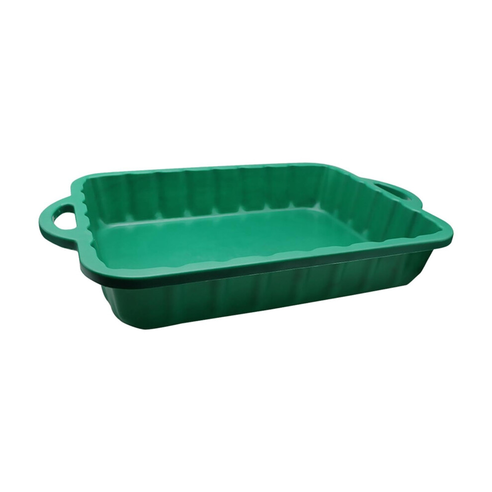 Oil Drain Pan Leakproof Rectangular Oil Change Container For Motorcycle And Car, Green 9094768945445
