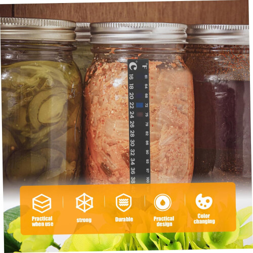 Brewing Thermometer Strip 3pcs Accurate Fermentation Temperature Sticker for Home Brewing and Baking 2