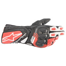 SP-8 V3 Leather Gloves Black/White/Red M