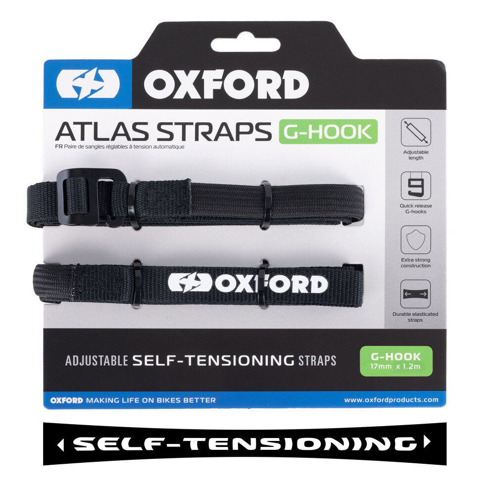 Oxford Atlas G-Hook 17Mm X 1.2M (Pair) Black 5030009438998