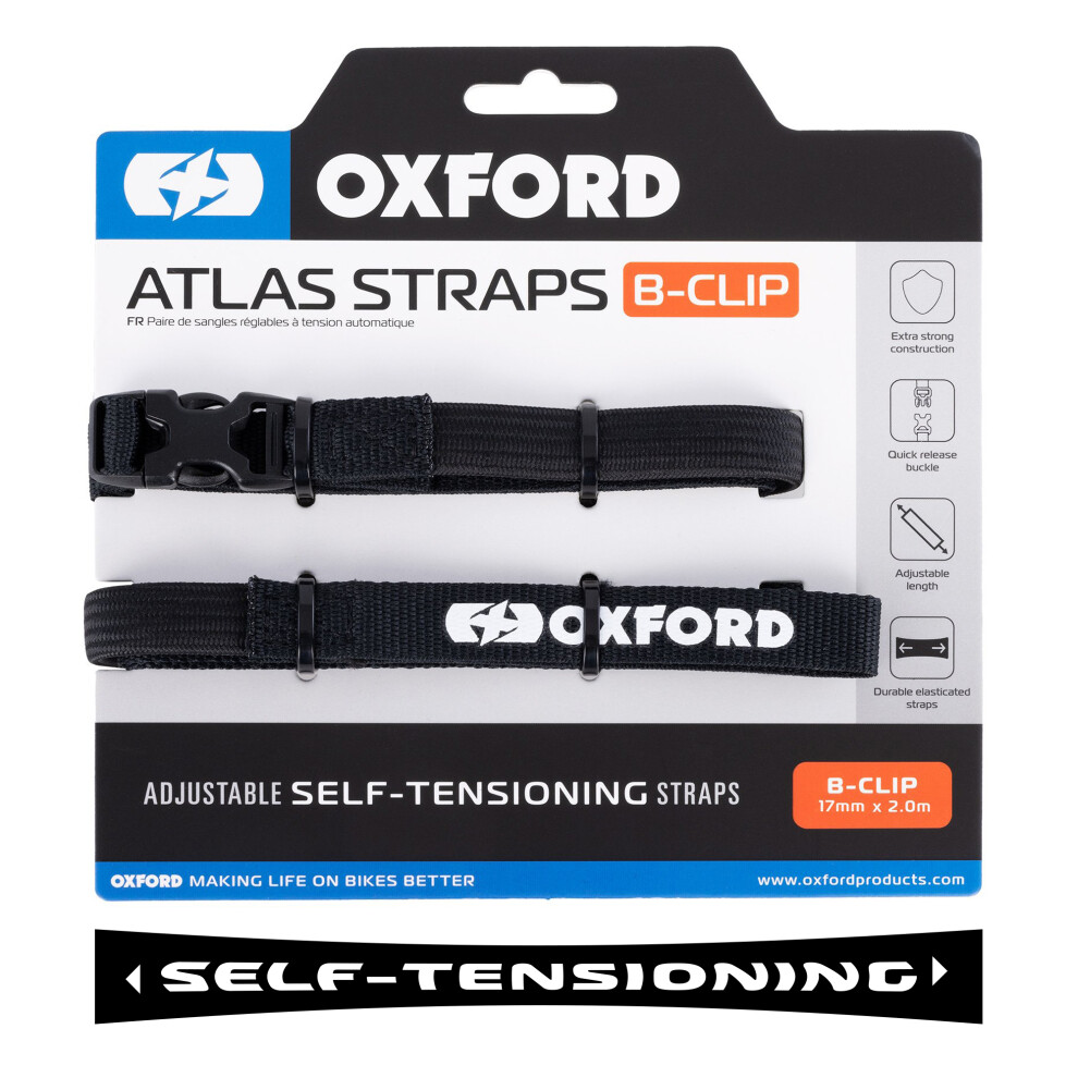 Oxford Atlas B-Clip 17Mm X 2.0M Black (Pair) 5030009442872