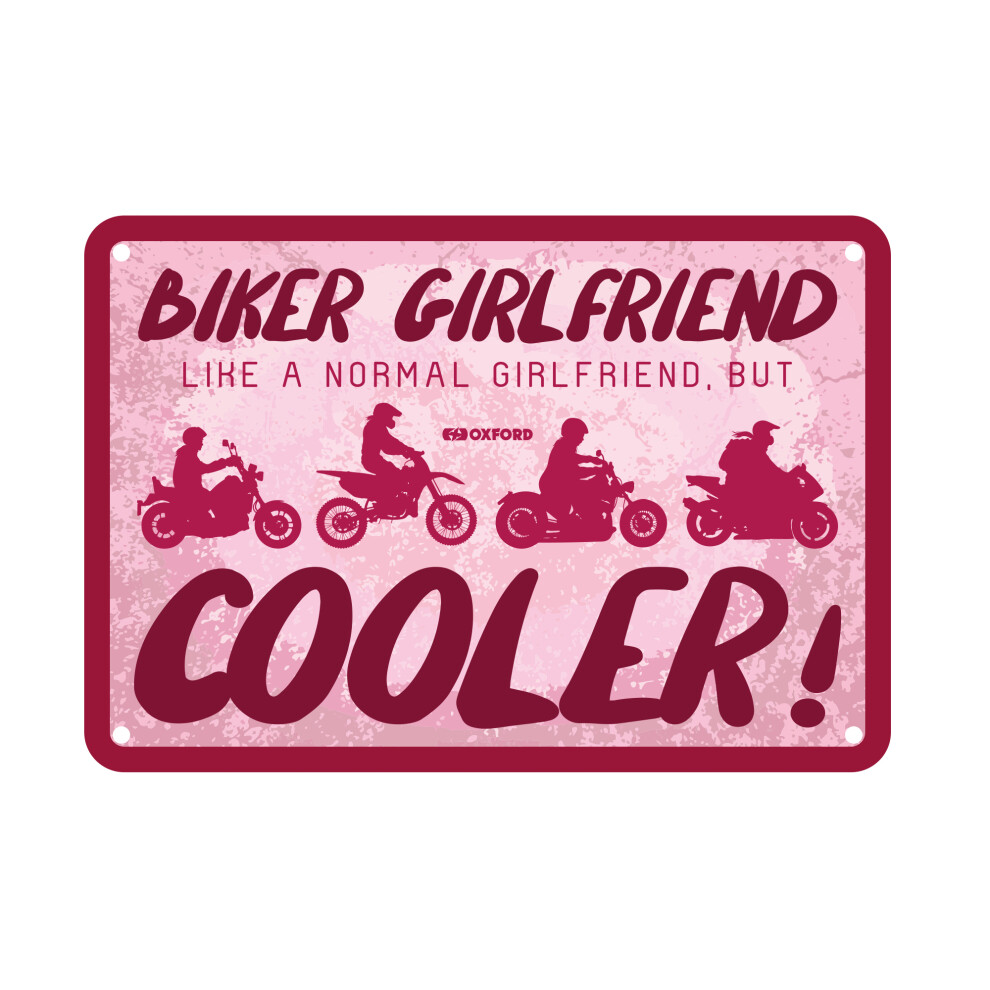 Oxford Garage Metal Sign: Biker Girlfriend 5030009450464