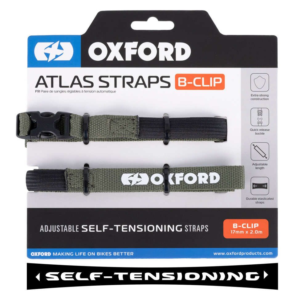 Oxford Atlas B-Clip 17Mm X 2.0M Lichen (Pair) 5030009442896