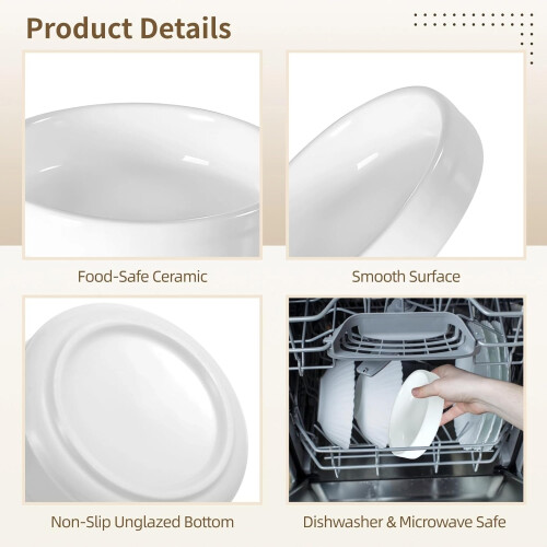 6PCS Ceramic Ramekins for Baking, 4.5in Oven Safe Creme Brulee Ramekins, Single Serve Set 1