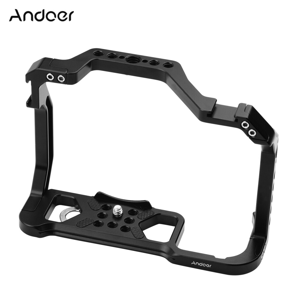 Aluminum Camera Cage For Canon Eos R5/R6, Dual Cold Shoe Mounts, Compact 16Cm 3371379640010