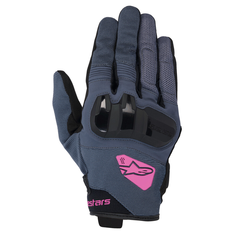 Stella Chrome Gloves Asphalt Black Purple M Black,Purple 8059347499093