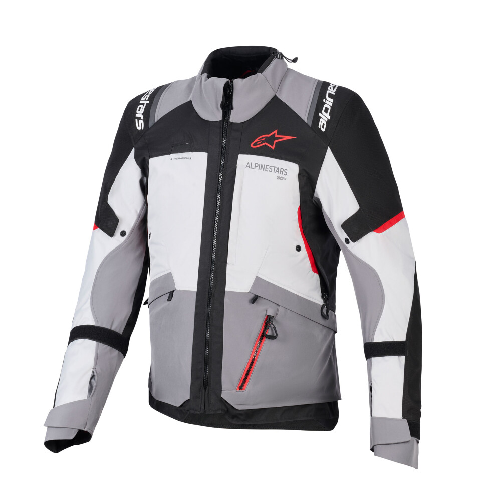 Alpinestars Andes V4 Drystar Jkt Dark Grey Ice Grey Blk Bright Red 3XL Red,Grey 8059347621364