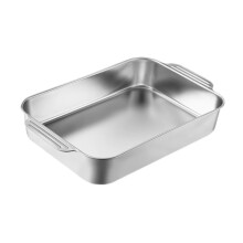 Stainless Steel Roasting Pan with Rack, Heavy Duty Nonstick Oven Safe for Turkey, Chicken, Baking