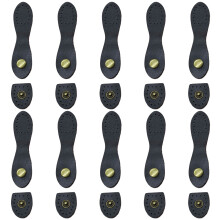 10 Pcs Leather Snap Button Closure Sew On Leather Snap-Black