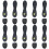 10 Pcs Leather Snap Button Closure Sew On Leather Snap-Black 1