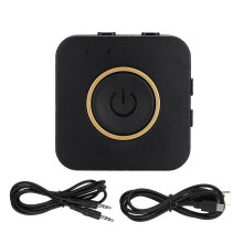 Bluetooth 5.4 Audio Adapter With Hands-Free Calls Dual AUX Outputs And Stable Wireless Connection For Wired Headphones Speakers