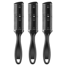 Navalhas de lâmina dupla para maior durabilidade, aparadores de cabelo fáceis de transportar, ideais para cortes profissionais, conjunto de pentes