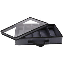 Clear Window Nonwoven Organizer, Adjustable Compartment Storage For Easy Access And Under Bed Shoe Storage