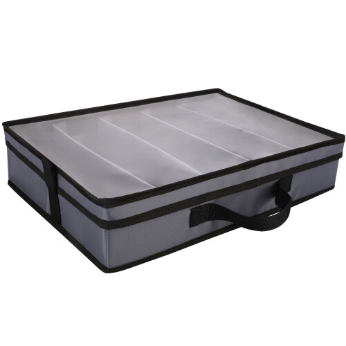 Clear Window Nonwoven Organizer, Adjustable Compartment Storage For Easy Access And Under Bed Shoe Storage 1
