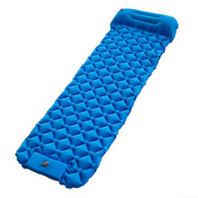 Outdoor Inflatable Sleeping Pad With Ergonomic Pillow For Camping And Outdoor Use Peacock Blue