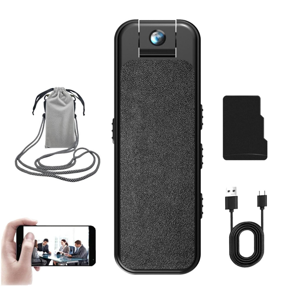 Body Camera 1080P Hd Video Recorder With Rotating Lens, Night Vision, Wireless, 32Gb Storage 9094768946855