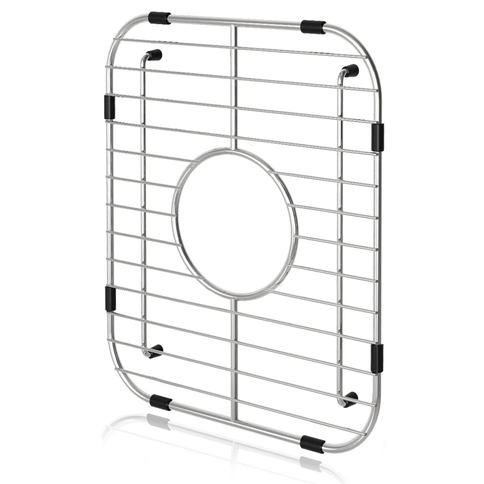 Sink Protector 12.5'X16' 304 Stainless Steel Single Bowl Grid With Center Drain And Antislip Feet 9094768946886