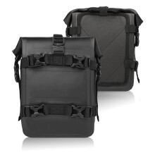 Motorcycle Saddle Bag, Waterproof Frame Crash Bar Compatible Tail Tool Bag, 2Pc Black