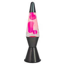 16 Inch Pink Wax Lava Lamp with Retro Design, Relaxing Visual Display, Night Light for Home Decor