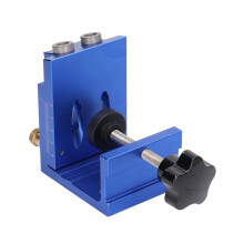 Aluminum Alloy Inclined Hole Drilling Positioner, Blue, 12-40mm