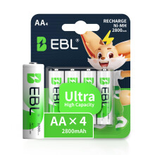 EBL High Capacity 2800mAh AA Rechargeable Batterie
