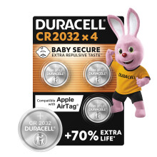 Duracell CR2032 Lithium Coin Batteries 3V (4 Pack)