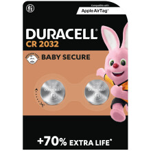 Duracell CR2032 Lithium Coin Batteries 3V (2 Pack)