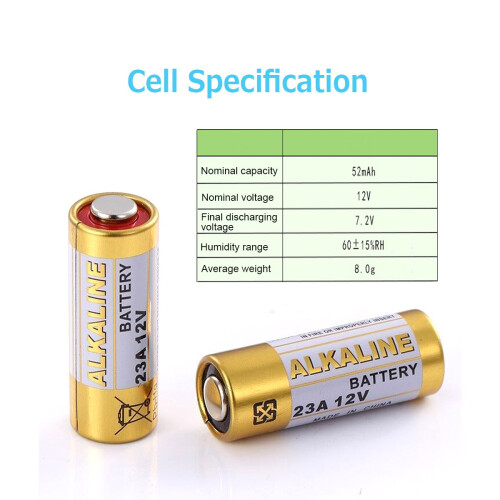 LiCB 23A A23 12V Alkaline Battery (10PCS) 2