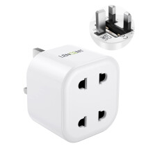 LENCENT Shaver Plug Adaptor, UK 2 Pin to 3 Pin 13A