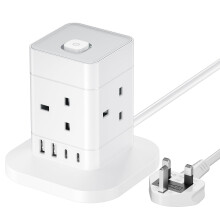 Cube Extension Lead with USB Slots, Hotimy 4 Way M