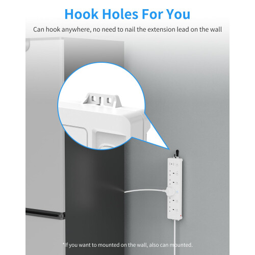 3M 5 Gang Extension Lead with 3 USB Slots, Individ 2
