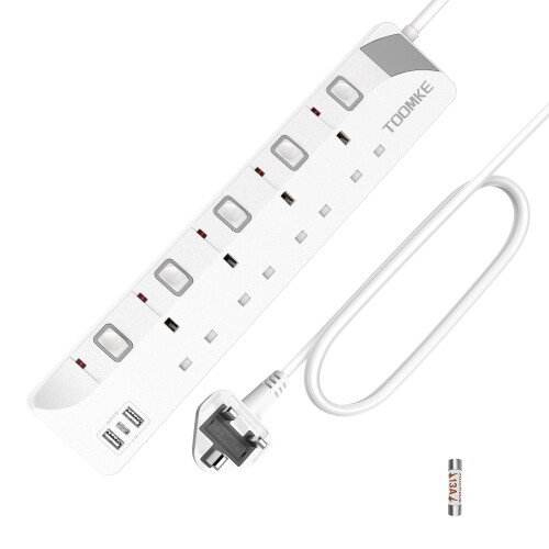 Extension Lead with USB Slots 5M, 4 Way 3 USB (2 U