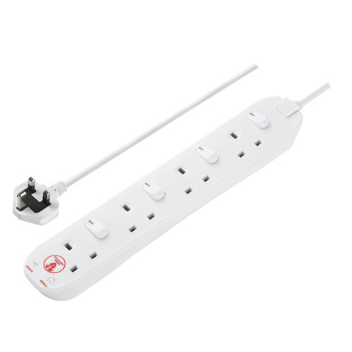 Masterplug Four Socket Extension Lead, 2 Metre Cab