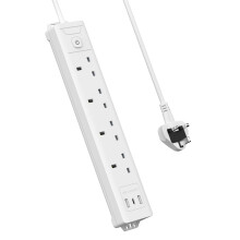 Mscien 4 Way 5m Extension Lead with USB Slots (1 U