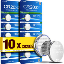 5Plus Group 10 Pcs 2032 CR2032 DL2032 ECR2032 3V L