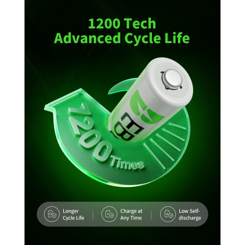 EBL High Capacity 2800mAh AA Rechargeable Batterie 2