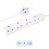 PRO ELEC PELB1904 4 Gang Extension Lead White, 3m 2