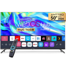 Antteq 50 Inch Smart TV, MagiQ 50" UHD 4K 2024 Bla