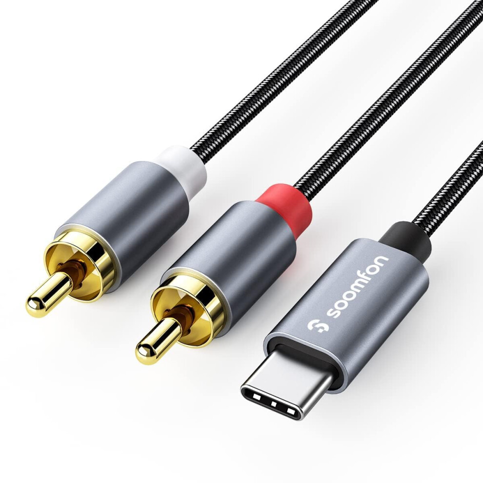 Photos - Cable (video, audio, USB) SOOMFON USB C to RCA Audio Cable 2M 2 RAC to USB C